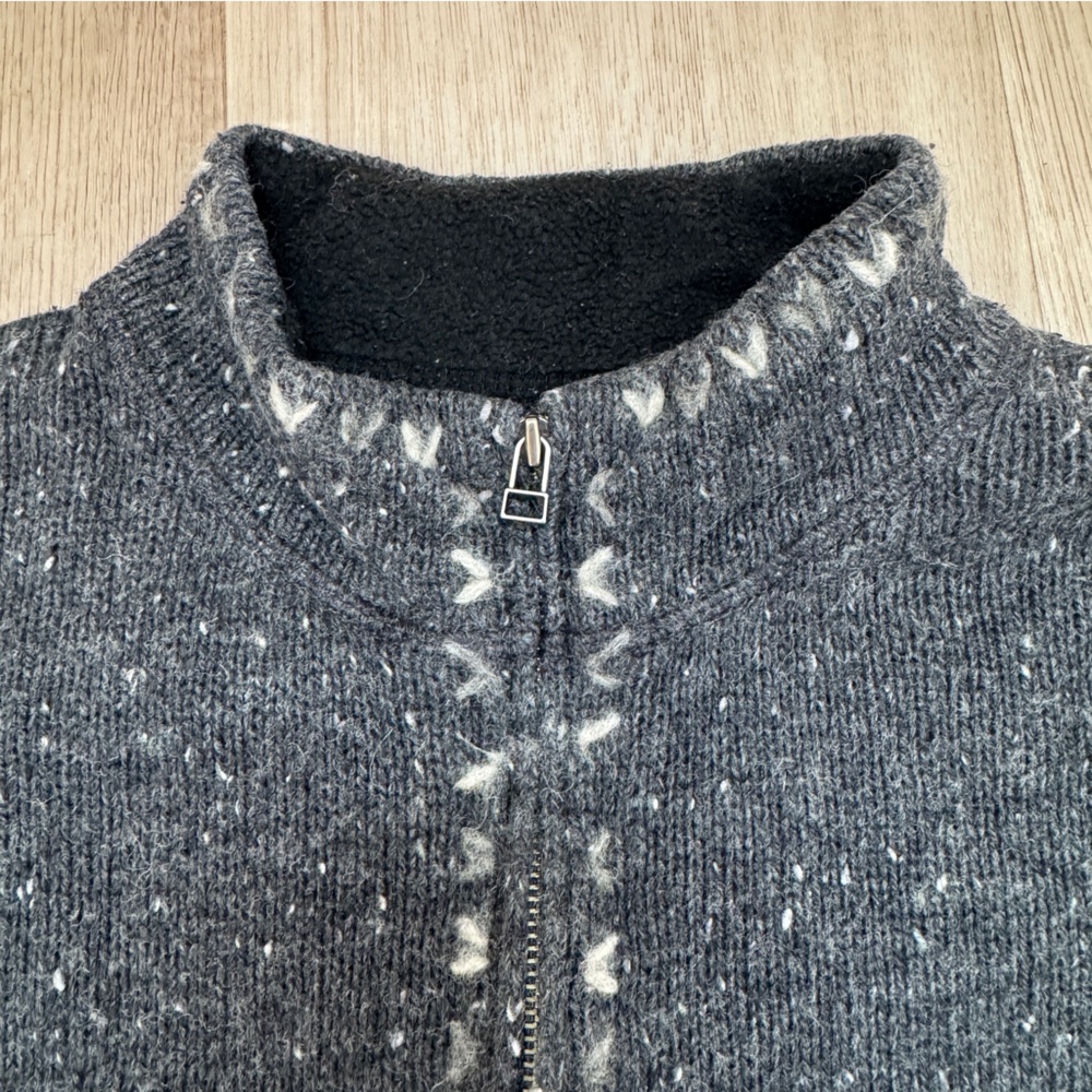 Woolrich Grey Quarter Zip Sweater - Picture 3 of 4